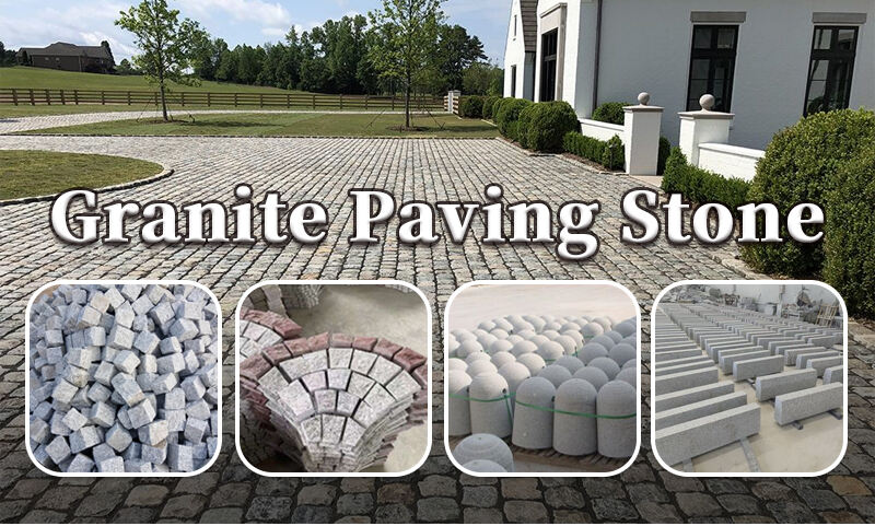 Wholesale 10x10x5cm Outdoor Granite Paving Stone Polished and Modern Design Cheap Per Square Foot Price for Driveway Paving factory