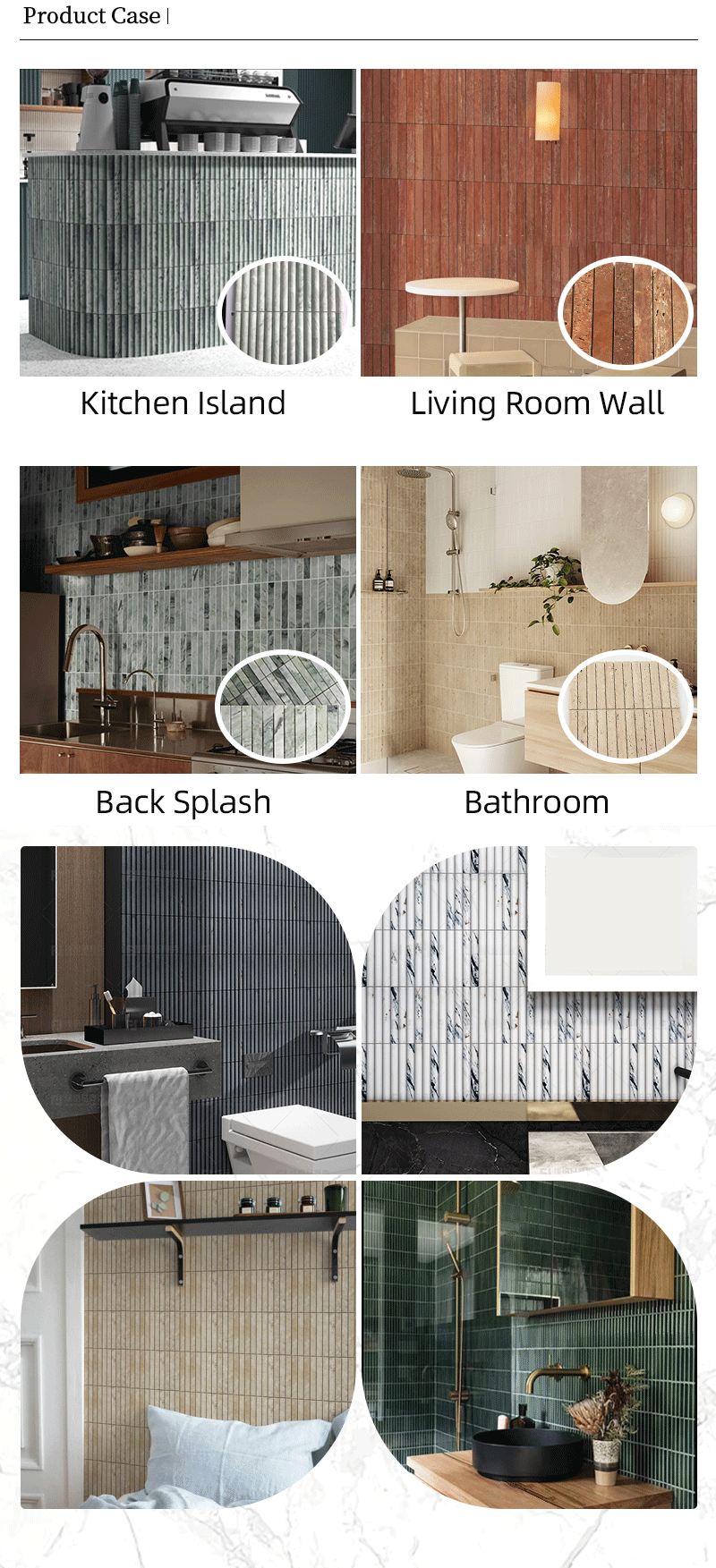 Factory Wholesale High-quality Natural Travertine Stone Mosaic Tile Concave-convex Marble Mosaic Lines for Indoor Walls Design manufacture