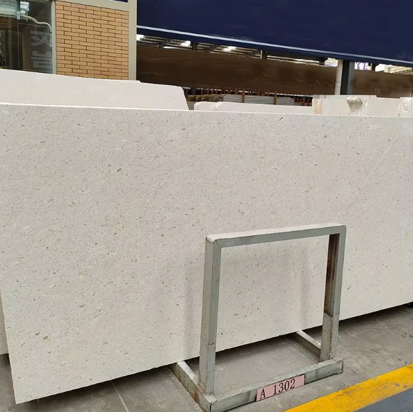 product modern outdoor decoration beauty nature stone flooring 2400mm1200mm18cm crema pearl limestone slab travertine outdoor modern-3