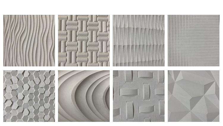 Modern White Marble 3D CNC Crafted Durable Wall Panel for Villa details