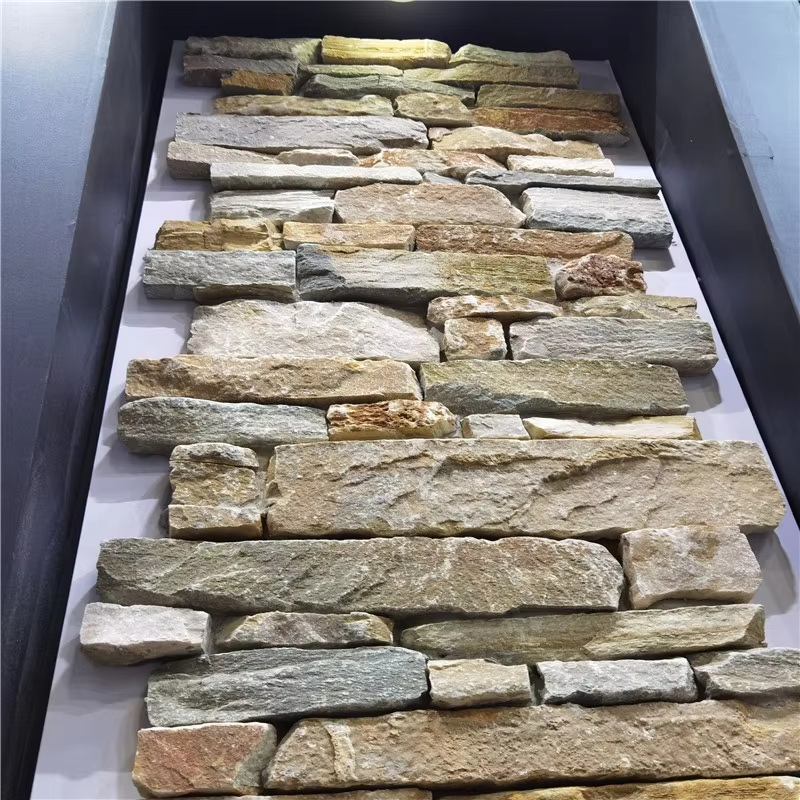 product external crude tiles stacked culture stone veneer slate facade design natural schist stone wall cladding exterior floor floor-3