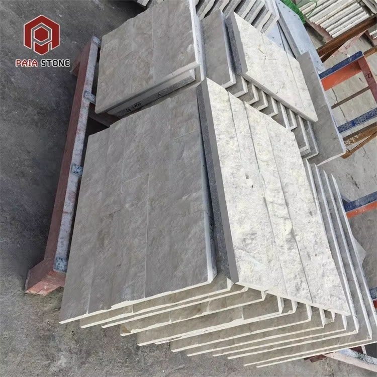 product natural split beige limestone cut to size slab exterior wall cladding for hotels church modern 3d design easy installation-3