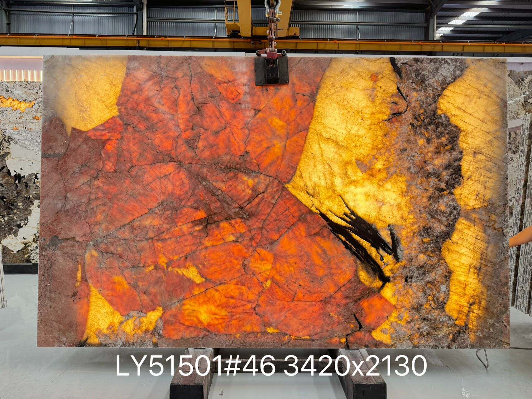 product pandora white luxury modern translucent natural marble slab for indoor wall and hotel use-1