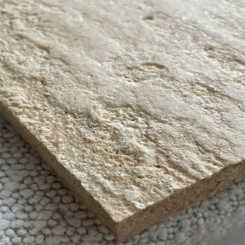 product paia stone handcrafted wabi sabi silver travertine table with natural organic texture for modern  interiors and living spaces-6