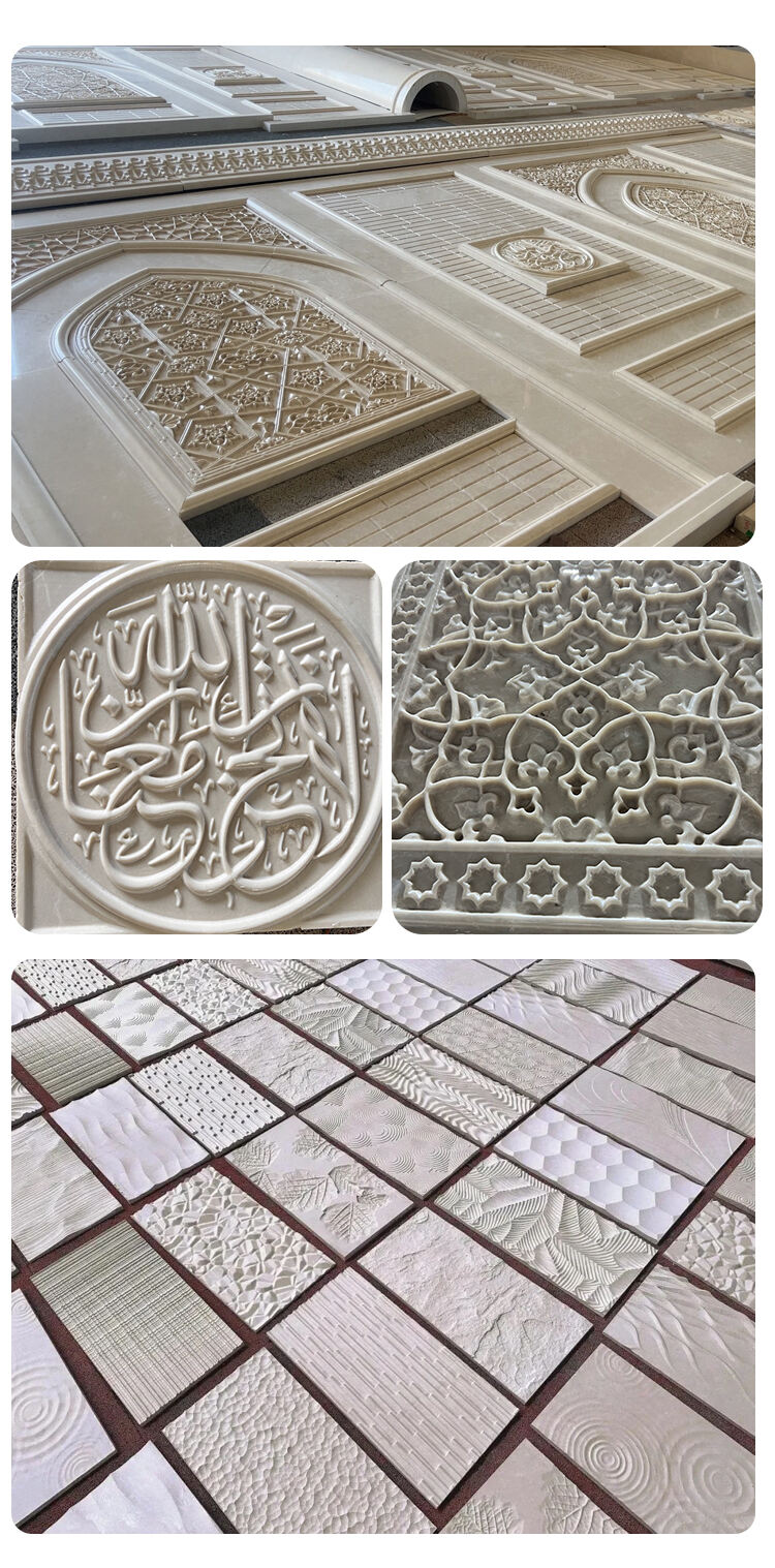 Modern White Marble 3D CNC Crafted Durable Wall Panel for Villa supplier