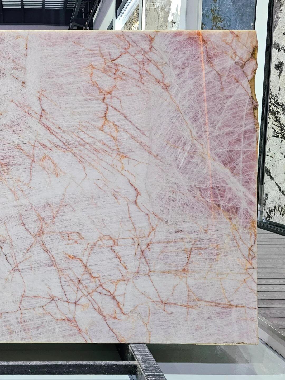 Modern Pink Onyx Marble Stone Factory Direct Sale Polished Indoor Outdoor Use Table Top & Bathroom Tile for Hotels factory