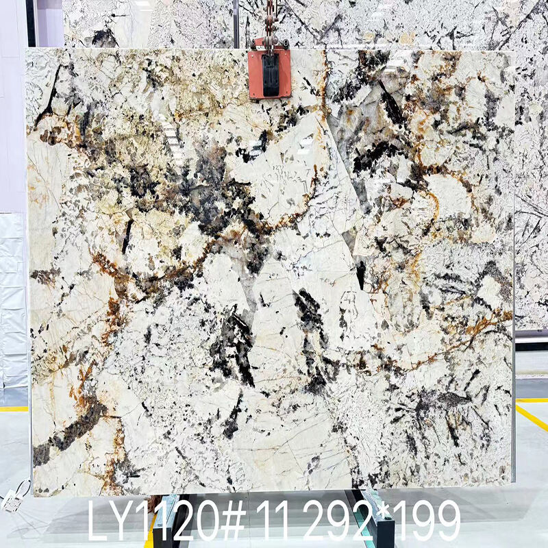 product paiastone exotic white patagonia quartzite led backlight light translucent interior wall  floor design tops marble slab974-7