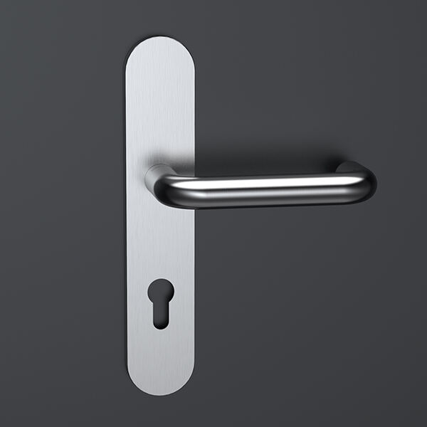 Stylish and secure front door handle with built-in lock mechanism