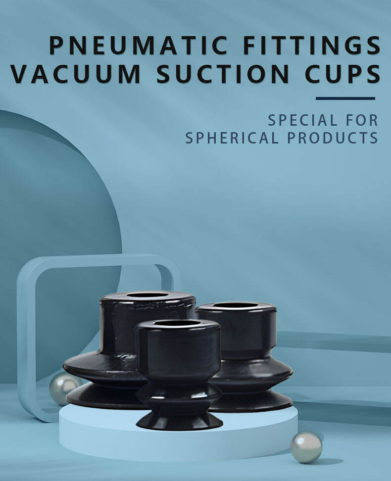 Factory direct sales discounts industrial pneumatic fittings black double antistatic vacuum rubber suction cups supplier