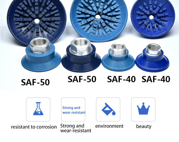 Industrial Mechanical Hand Pneumatic SAF 30 40 50 60 80 100 125 Vacuum Suction Cups details
