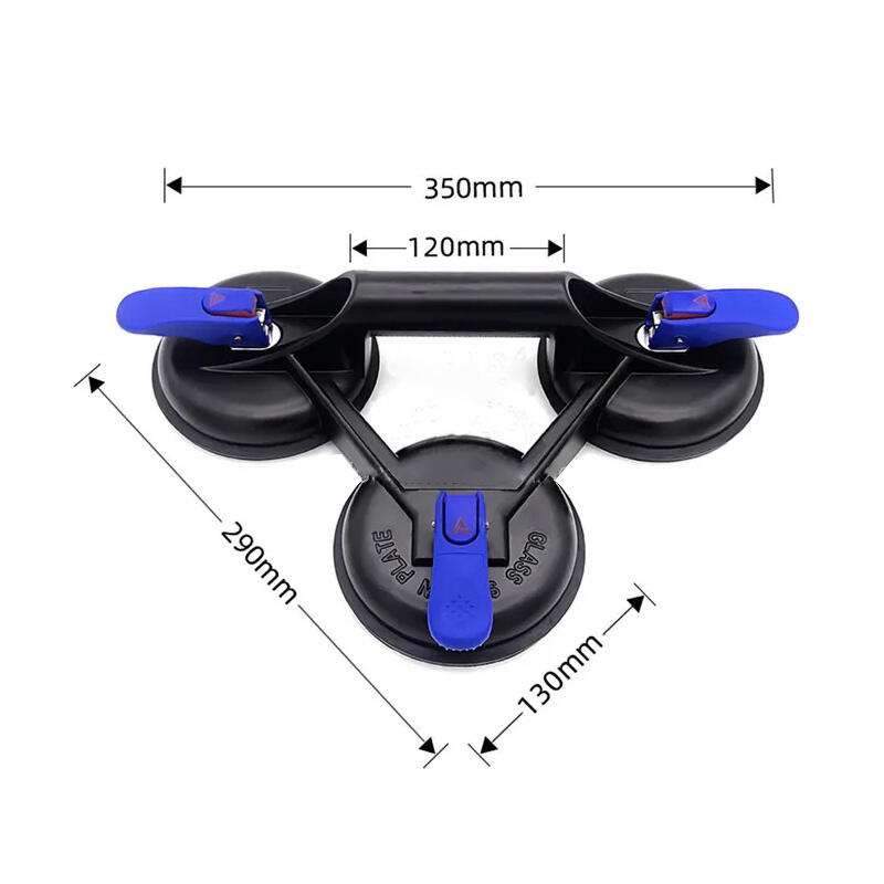 Glass Puller Lifter Gripper Aluminum Alloy 3 claw glass suction cup details