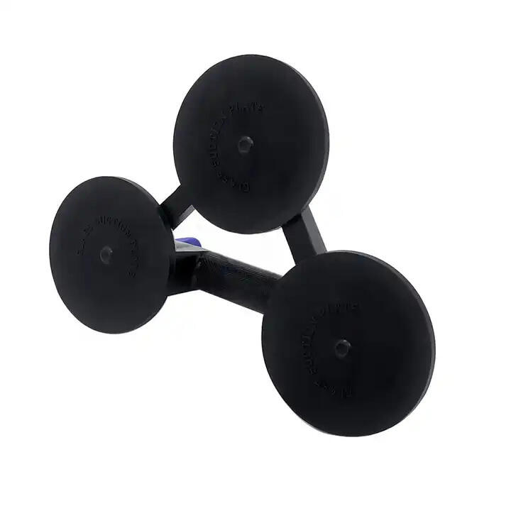 Glass Puller Lifter Gripper Aluminum Alloy 3 claw glass suction cup factory