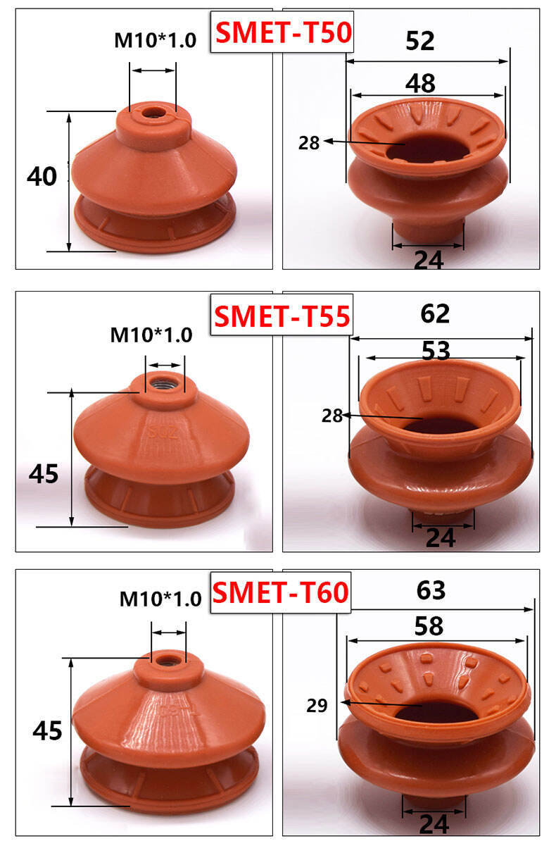 High quality low price 10 to 80mm metal sheet suction cup custom red silicone suction cup factory