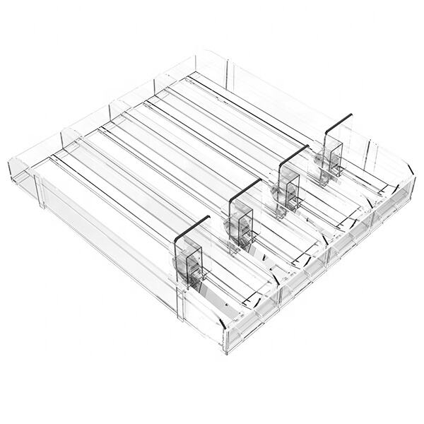 Plastic Auto Feed Merchandise Supermarket Product Display Adjustable Tray Rail Divider Cigarette Shelf Pusher System manufacture