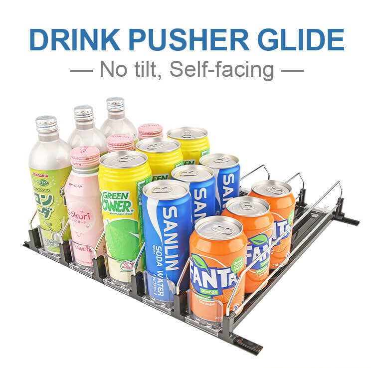 Slow Motion Self-pushing Soda Can Organizer for Refrigerator, Fridge Drink Can Organizer manufacture