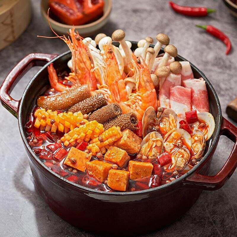 Sichuanilainen perinteinen voi 200g mausteinen hotpot-maustekeittopohja ravintola- ja kotiruokaan QH-MN200