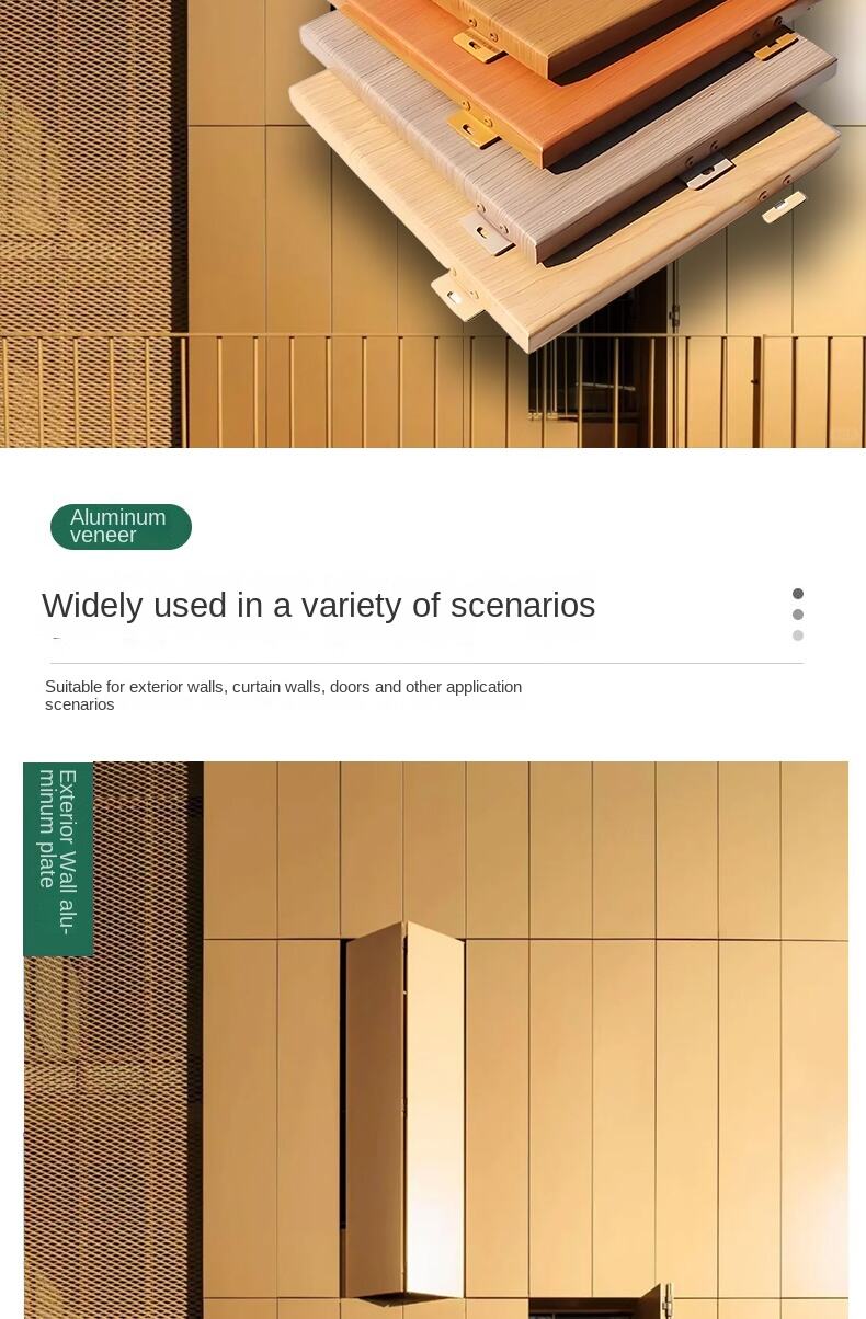 Custom-Made Wood Grain Colored Metal Aluminum Fireproof Anti-corrosion Interlocking Flat Special-Shaped Panels for Ceilings factory