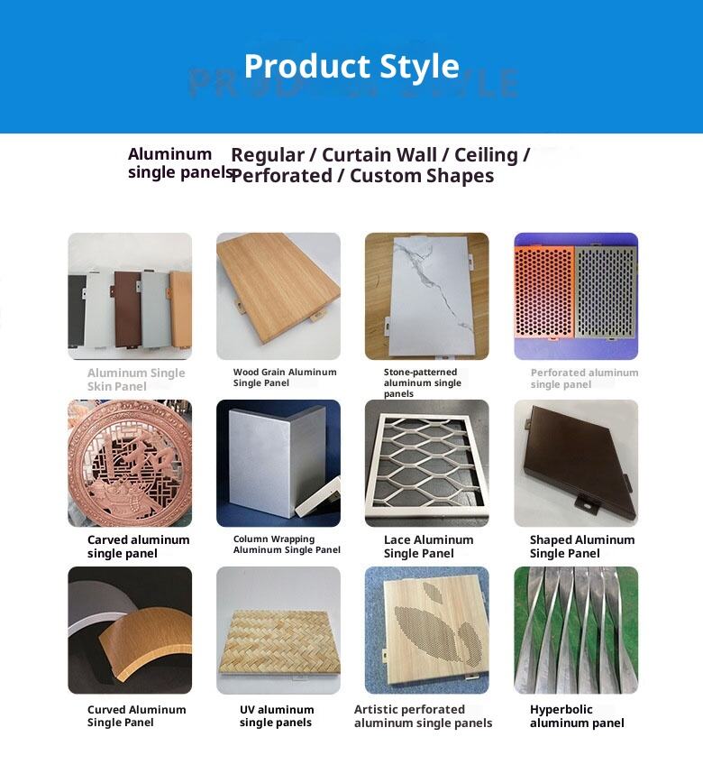 Modern Aluminum Veneer Curtain Wall Exterior Door Head and Plate with Anti-Scratch Finish 1.5-3.0mm Thick details