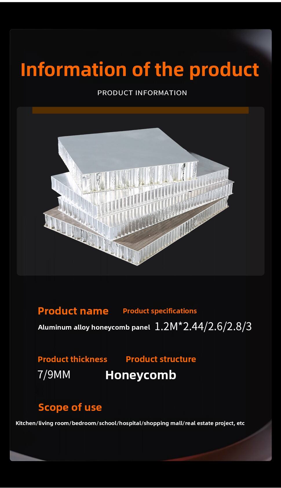 Aluminum Honeycomb Composite Sandwich Wall Panel Fireproof Eco-Friendly Indoor Use Model Large Decorative Panel manufacture