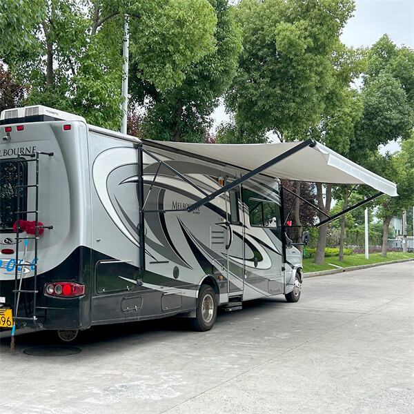 Add stylish flair to your travel trailer with a practical and eye-catching awning