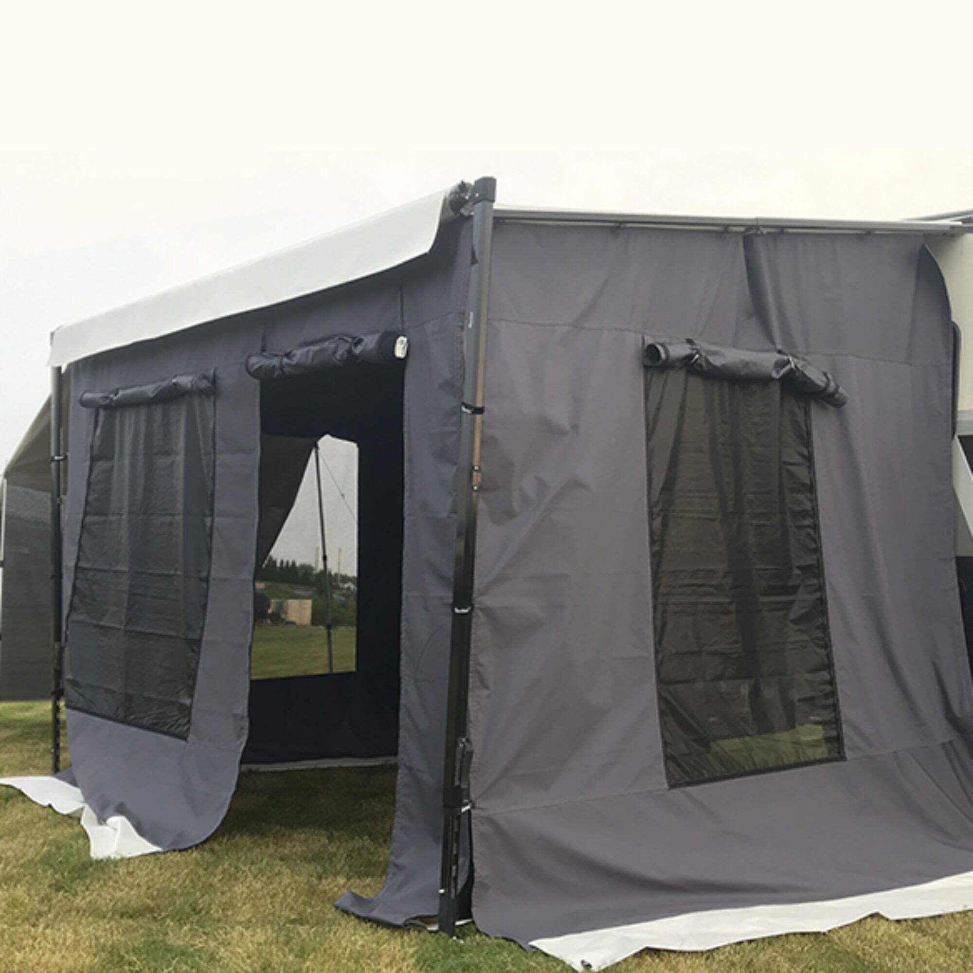 Sala de mosquitero con toldo para vehículos recreativos