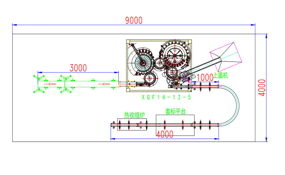 4000BPH Dòng nước 2000CPH Can