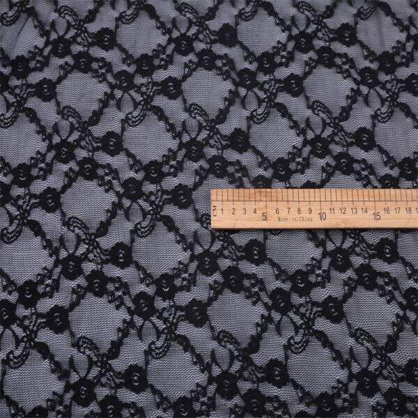 Use of black lace material fabric: