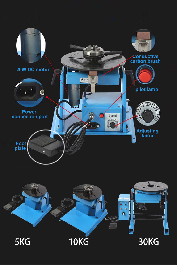 TKweld High Quality 1 Axial Rotator Positioner with Fixture Chuck Rotary Welding Positioner factory