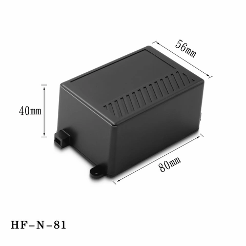 Custom HF-N-81 Wall Mount Small Black Electronics Terminal Plastic Enclosure