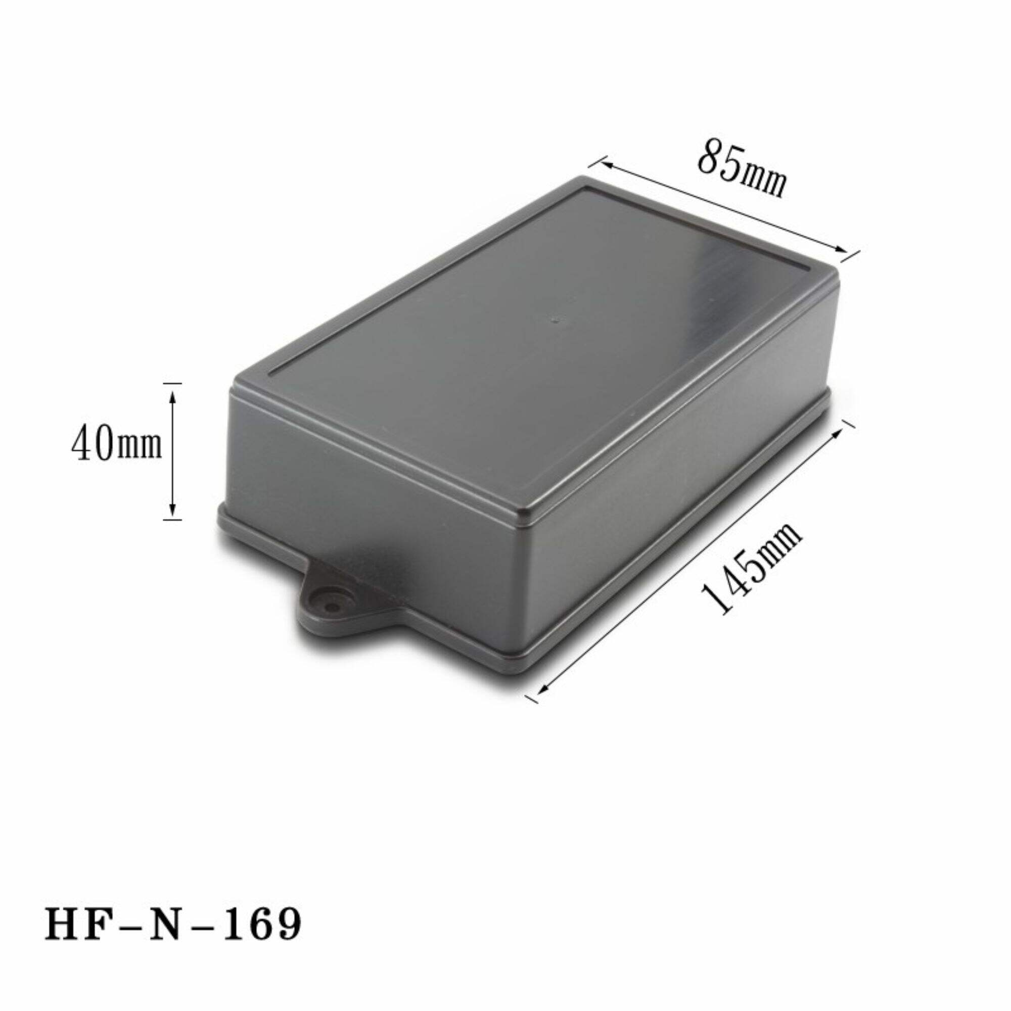 Custom HF-N-169 IP54 Small Black Electrical ABS Plastic Juntion Box For PCB