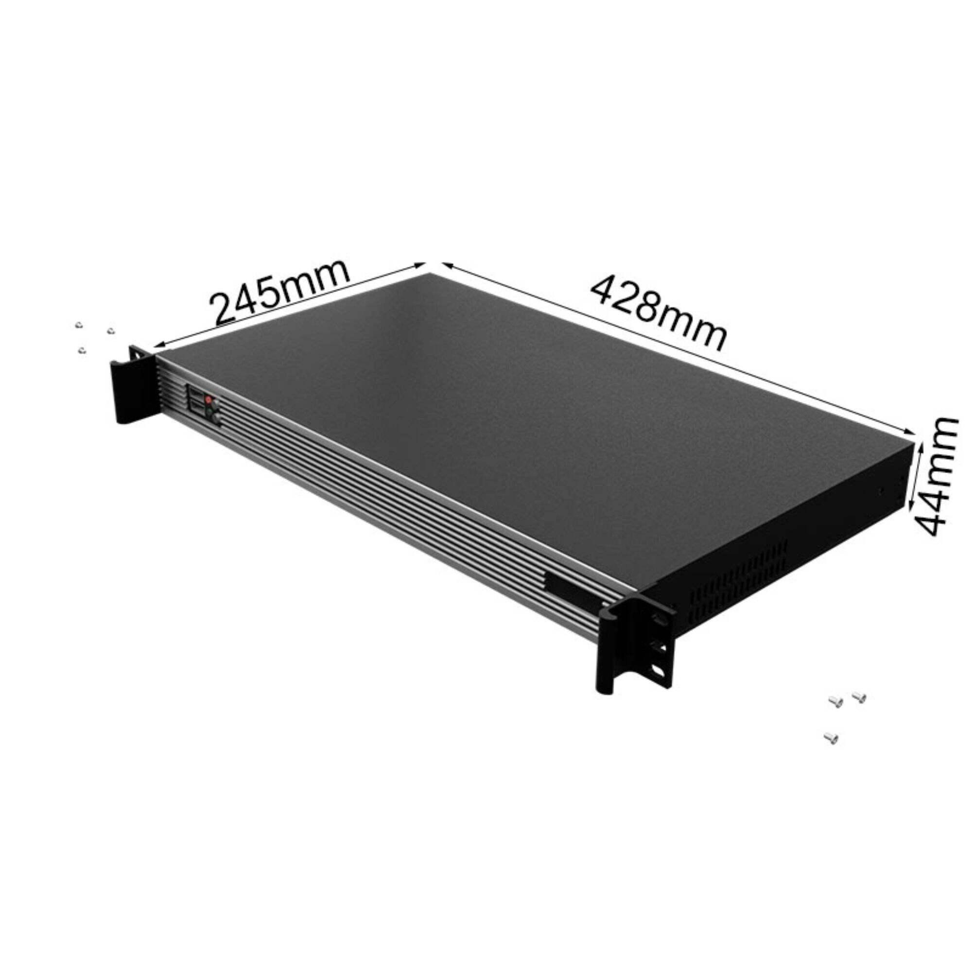 Hongfa 1U industrial control chassis 19inch aluminum rack mount server case