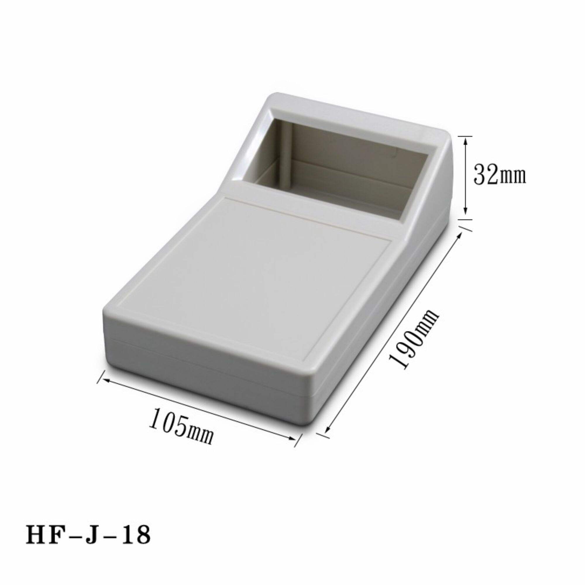 plastic desktop instrument enclosure with display window enclosure