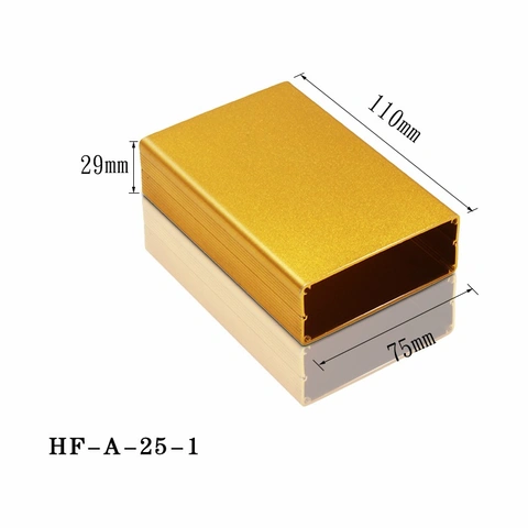 Özelleştirilmiş Alüminyum Metal Muhafaza Kutusu HF-A-25-1 Elektrikli PCB Muhafaza