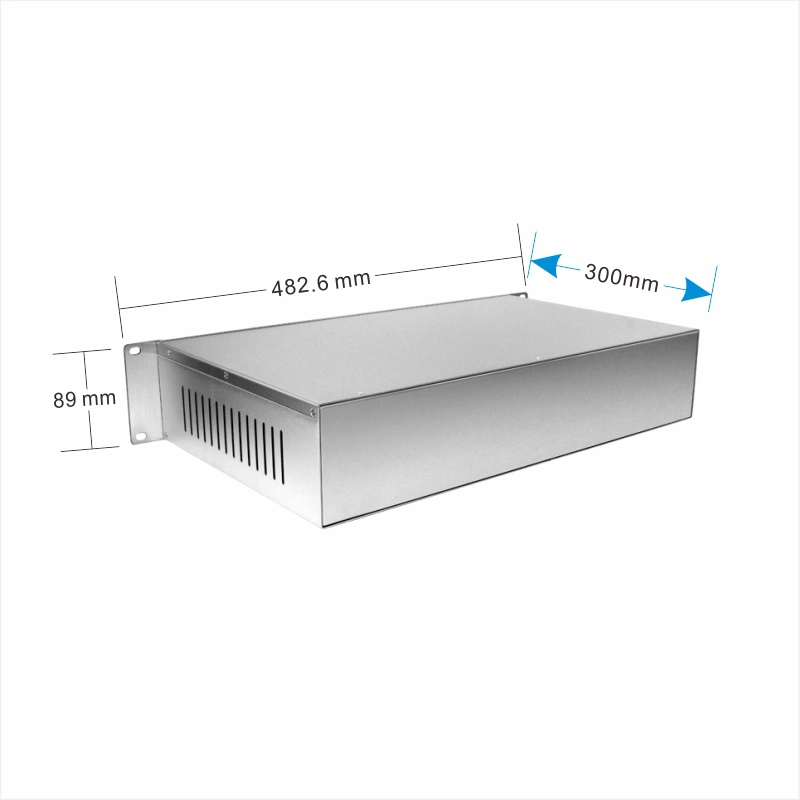 Custom motherboard metal housing audio amplifier chassis 2U aluminum rackmount enclosure