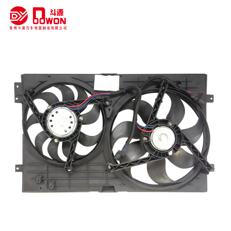 High Quality cooling radiator fans For VW BORA AUDI 00-04 FOR dual  OE 1J0121207LB41 manufacture