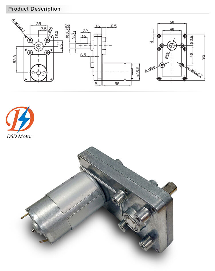 95mm flat gearbox 12 volts electric small dc 555PM motor for wheelchair factory