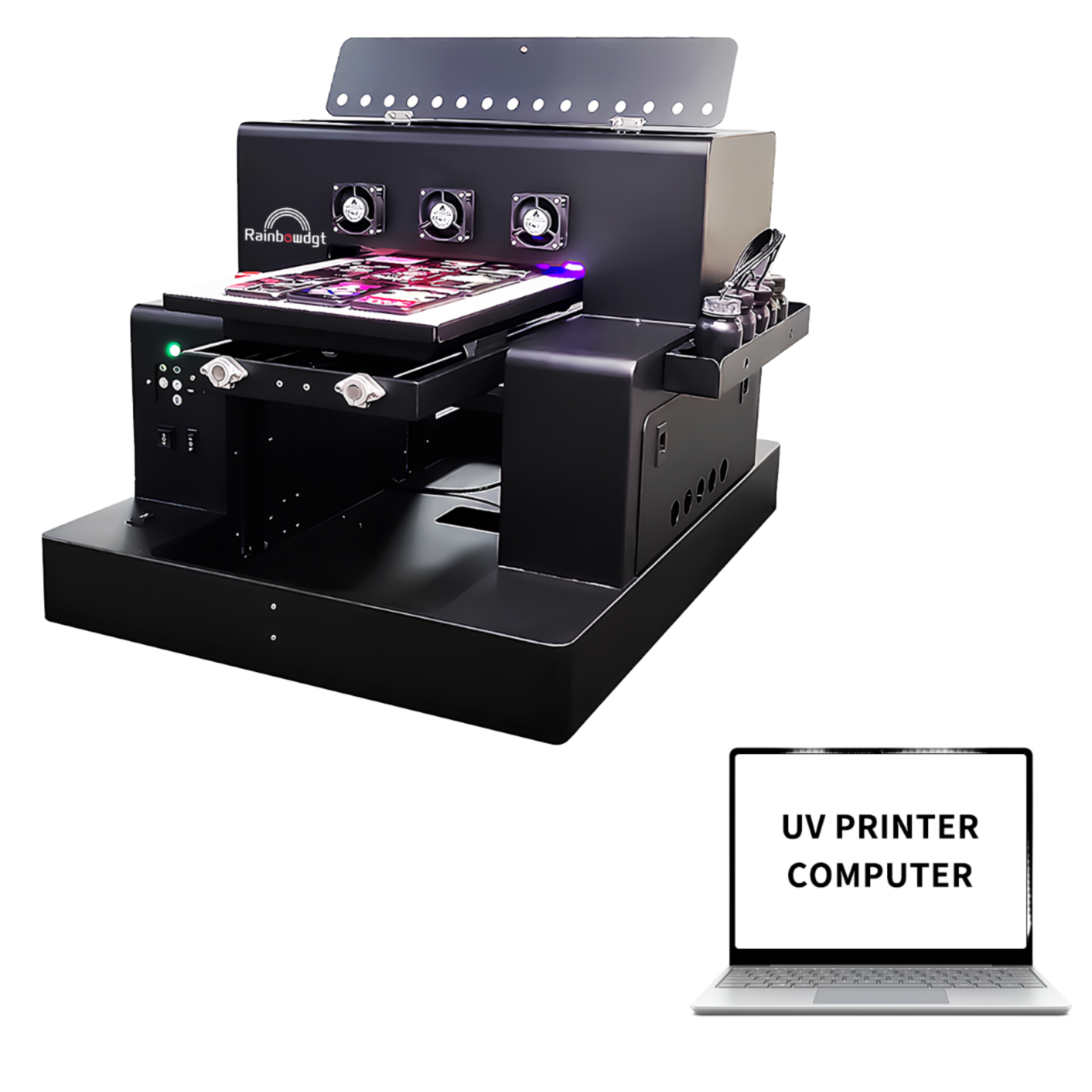 Rainbow UV Flatbed Printer Portable All-In-One USB Multicolor for Mobile Phone Cases PVC Cards Bottles Golf Accessories-New details