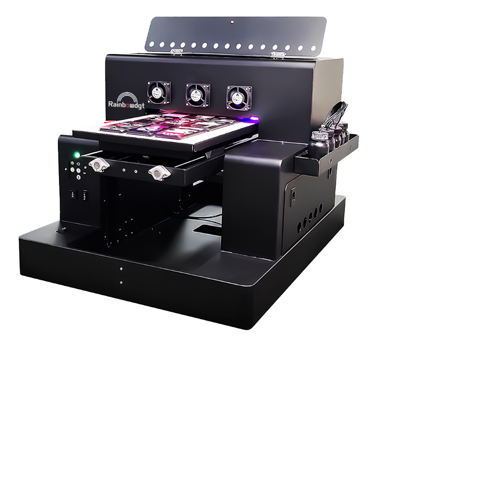 Rainbow UV Flatbed Printer Portable All-In-One USB Multicolor for Mobile Phone Cases PVC Cards Bottles Golf Accessories-New manufacture