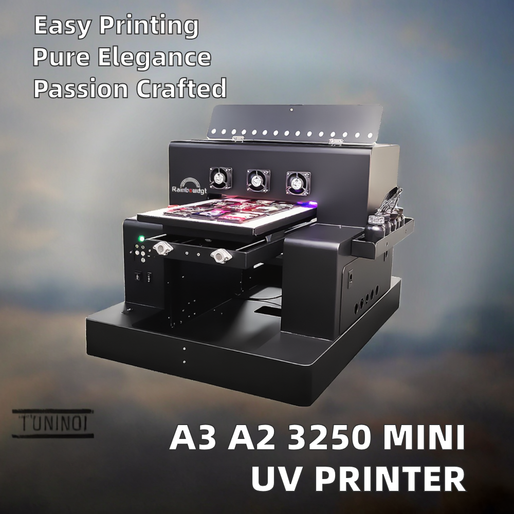 Rainbow UV Flatbed Printer Portable All-In-One USB Multicolor for Mobile Phone Cases PVC Cards Bottles Golf Accessories-New supplier