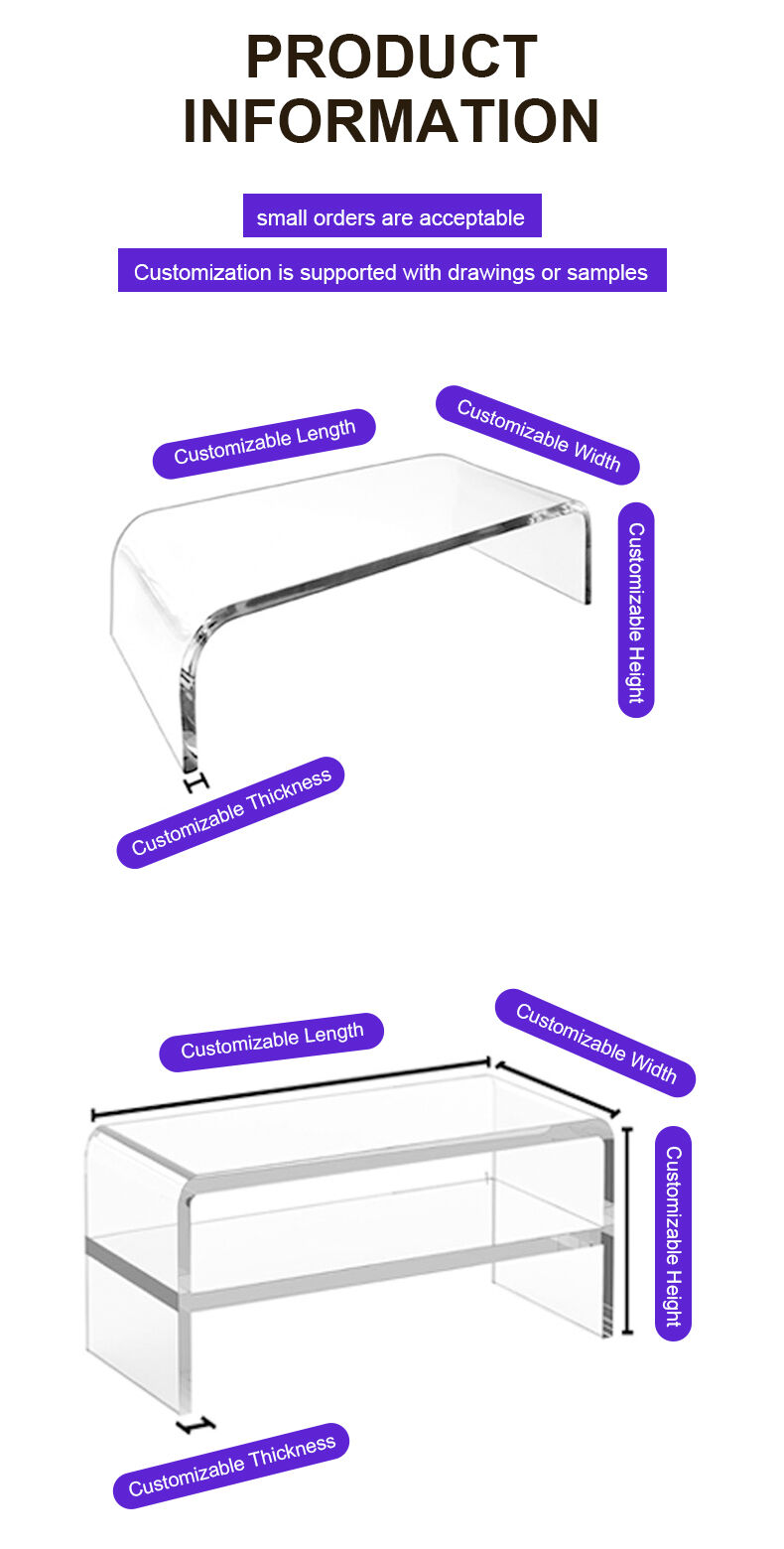 Modern Clear Acrylic Desktop Computer & Laptop Stand Multi-Purpose Monitor Display Rack for Office & Home Desk factory