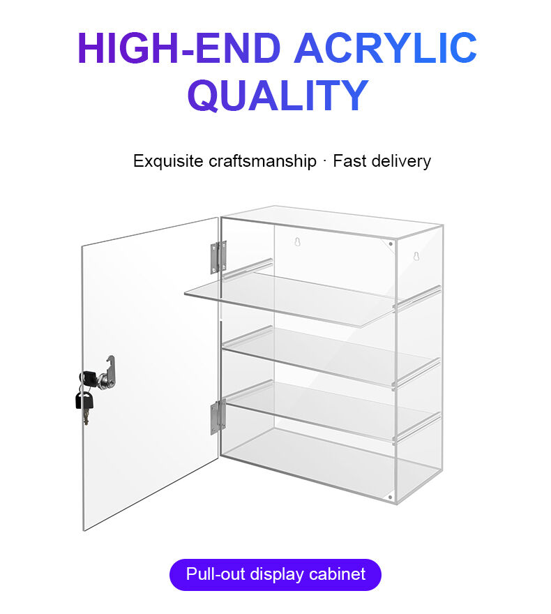 Labubu Doll Toy Collection Display Case Modern Acrylic Display Cabinet with Lock Keys 3mm Thickness Factory Direct Wholesale supplier