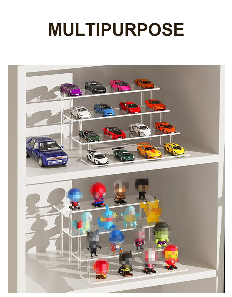 Modern Foldable Transparent Acrylic Organizer Display Rack for Buffet Treats Perfume Cupcake for Showcase for Durable details