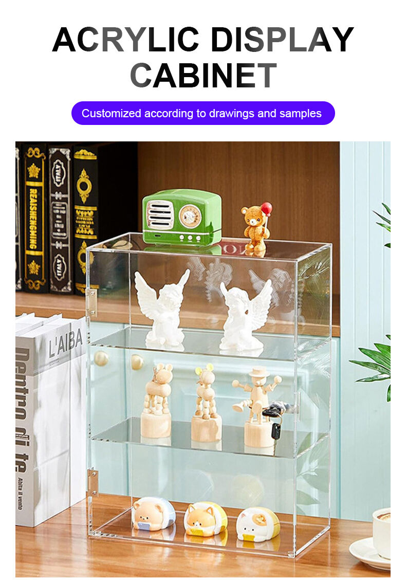 Labubu Doll Toy Collection Display Case Modern Acrylic Display Cabinet with Lock Keys 3mm Thickness Factory Direct Wholesale factory