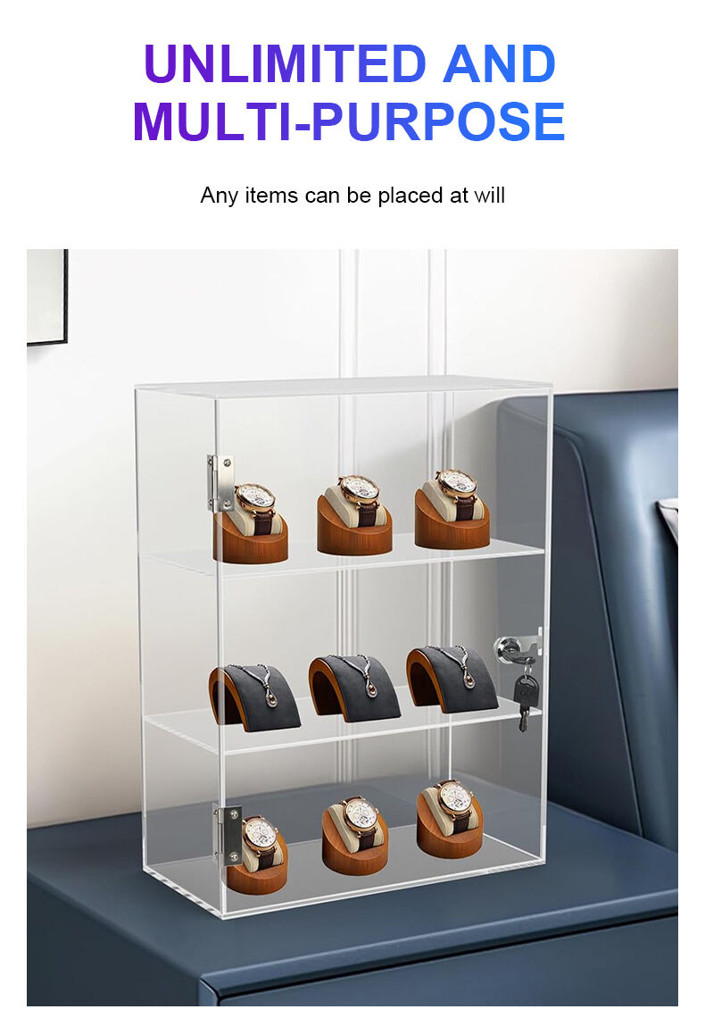 Labubu Doll Toy Collection Display Case Modern Acrylic Display Cabinet with Lock Keys 3mm Thickness Factory Direct Wholesale details