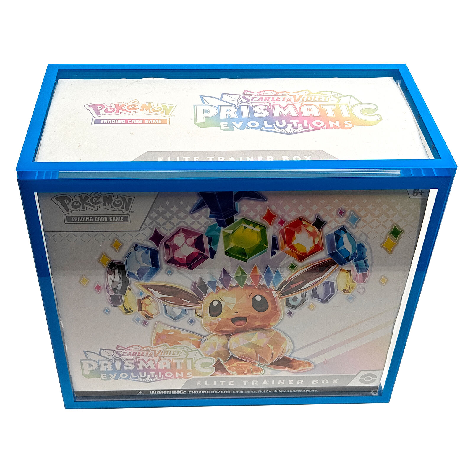 Modern UV Resistant Customizable Color Border Pokemon TCG Elite Trainer Box ETB Acrylic Display Case Card Game Protector details