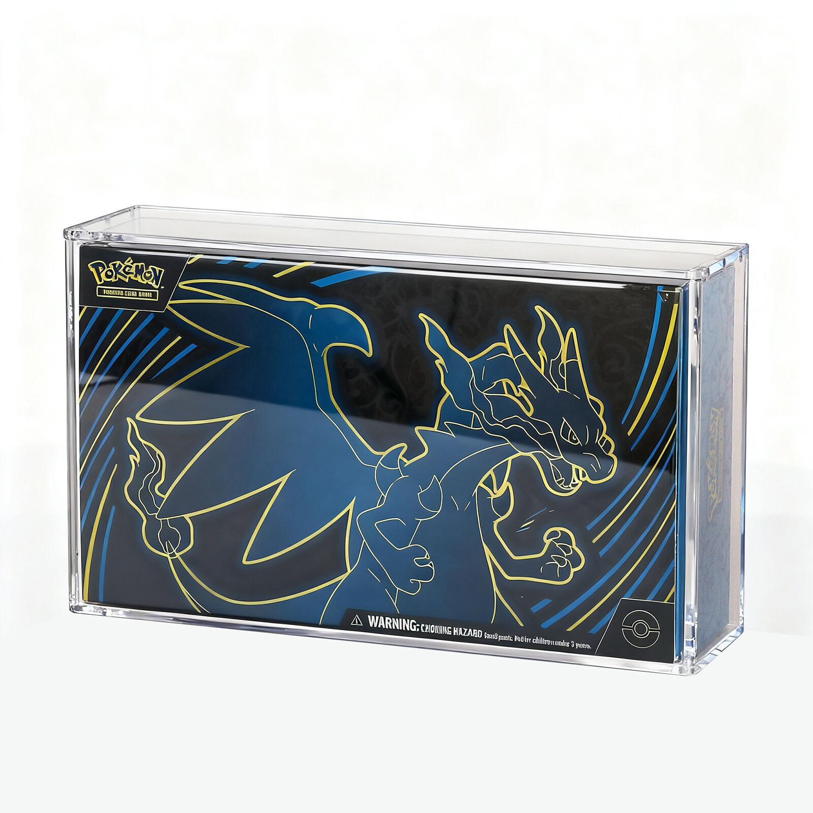 UV Resistant Pokemon TCG Mega Phantom Charizard X Ex Ultra-Premium Collection UPC Case with Magnetic Lids Acrylic Protector Case manufacture