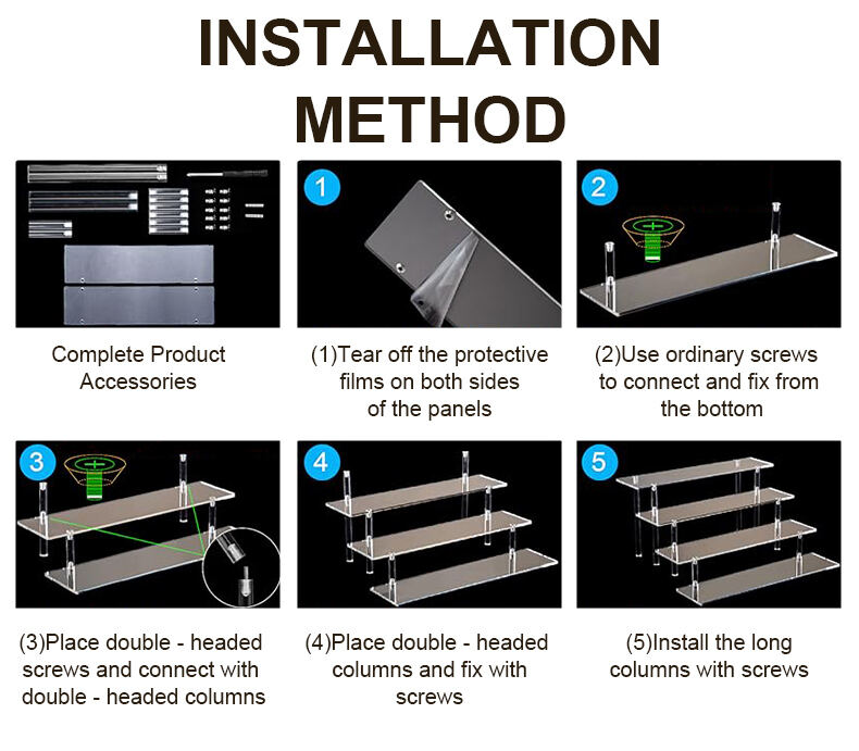 Modern Foldable Transparent Acrylic Organizer Display Rack for Buffet Treats Perfume Cupcake for Showcase for Durable manufacture