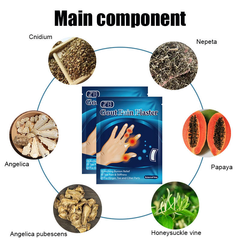 8patches/bag Gout Pain Plaster Arching Bunion Toe Pain Stiffness for Finger Toe and Other Parts Health Care supplier