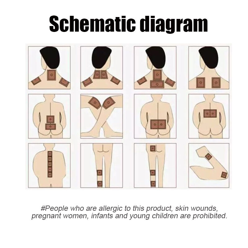 8Pcs/Bag Hot Pain Patch Capsicum Medical Plaster Muscle Strain Back Pain Knee Joint Ache Self-Heat Adhesive Sticker factory