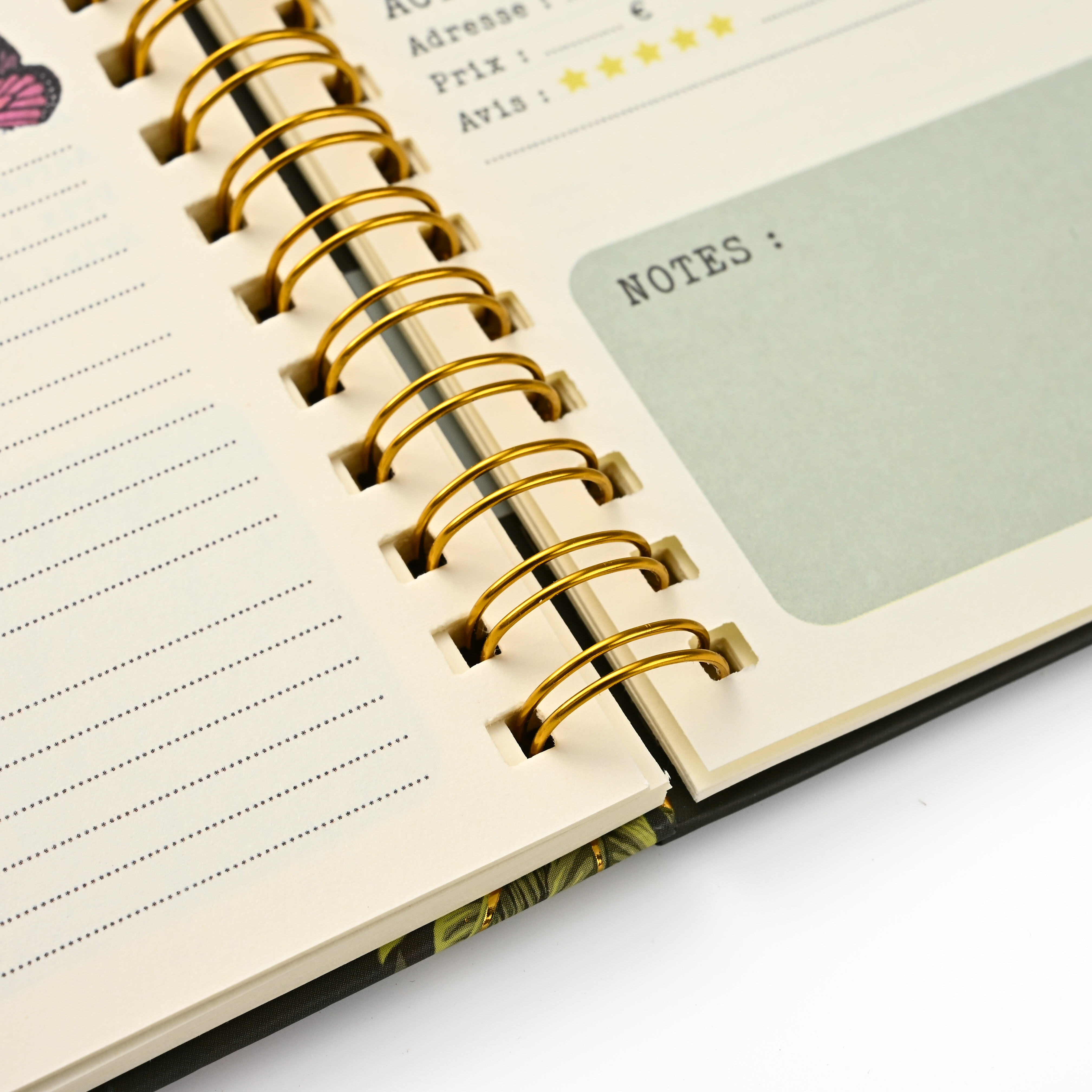 product wire coil bindingl custom gold ring diary journal notepad planner spiral note book notebooks for gifts-9